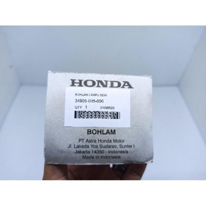 Bohlam Lampu Sein Reting Honda WIN RXS 6 Volt 34905-035-000 100% Original AHM Honda Genuine Part