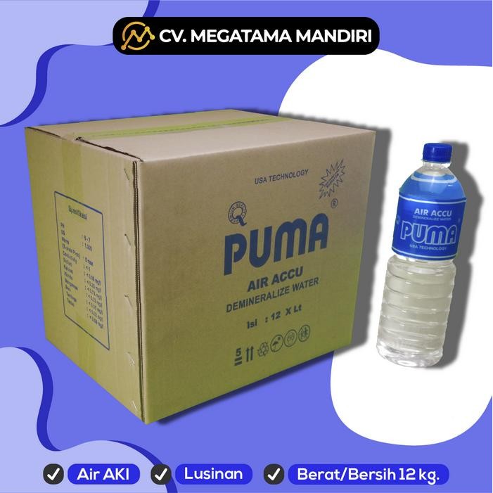 BE5T QUALLITY Air Aki PUMA lusinan isi 12 botol bisa untuk Radiator