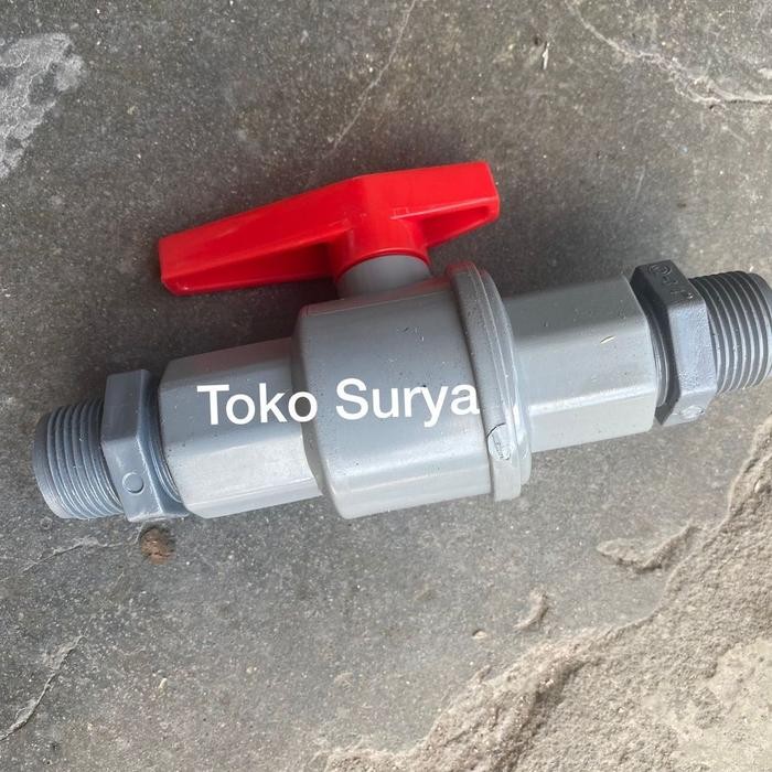 Ball Valve 3/4 Kdj Stop Kran 3/4" KDJ Ball Valve Drat Luar 3/4" PVC Stop kran drat luar 3/4" stop