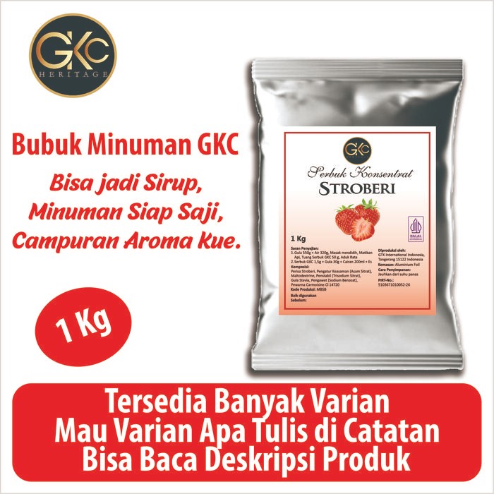 

GKC Bubuk/Powder minuman premium halal import quality kemasan 1 kg mau rasa/varian apa tulis