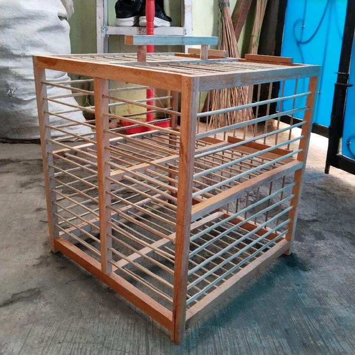 AMBRUKAN DONGDANG 1 PASANG 2 PINTU MODEL BELUM DIRAKIT JERUJI TIDUR dondang kandang burung dara