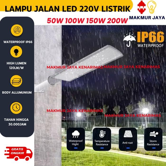 Lampu Jalan Pju Led 30 50 100 150 200W Watt / Led Pju 220V Lampu Jalan Garansi