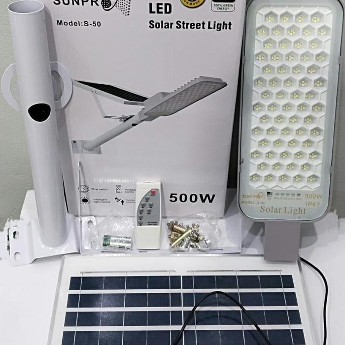 Paling Murah. Lampu Jalan Solar Panel Tenaga Surya Sunpro 500W S-50 / Led Solar Street Light
