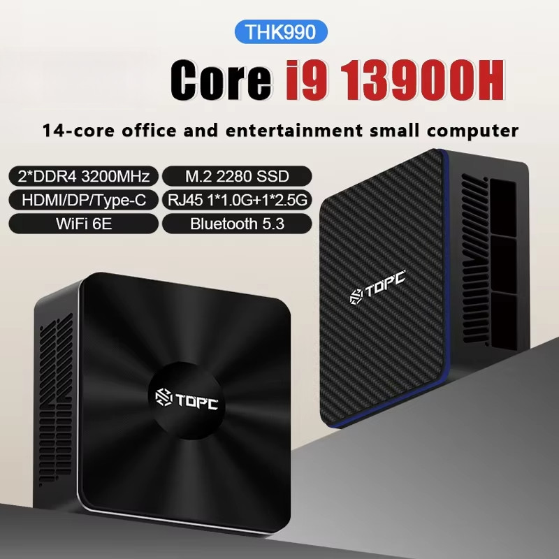 SZBOX Core i9 13900H/i7 12700H MINI PC Windows 11 Pro DDR4 32GB 1TB SSD WIIF6E BT5.3 2*Lan Desktop M