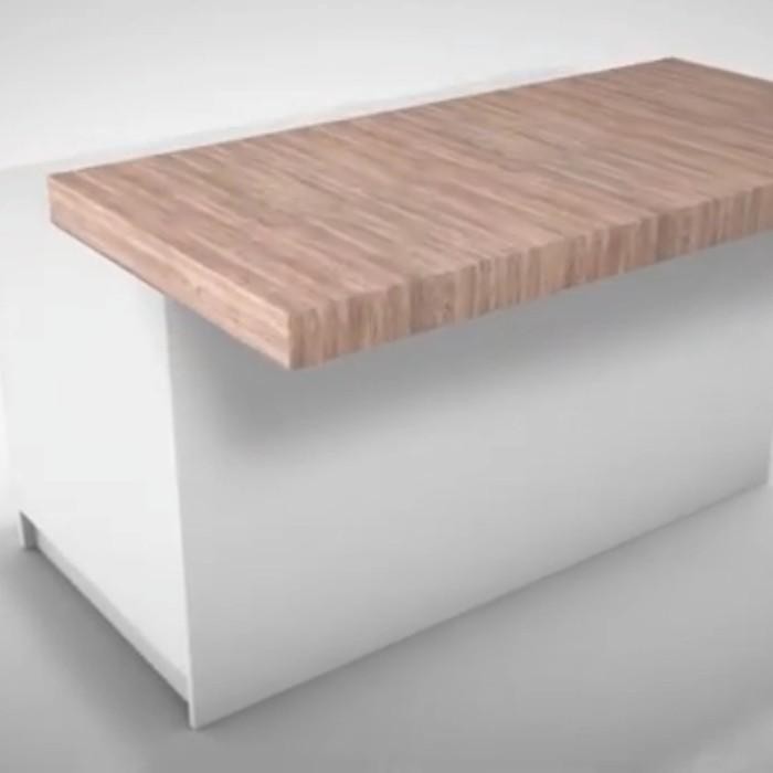 Rel Sliding Meja Dapur Geser Harfit Extended Table Island