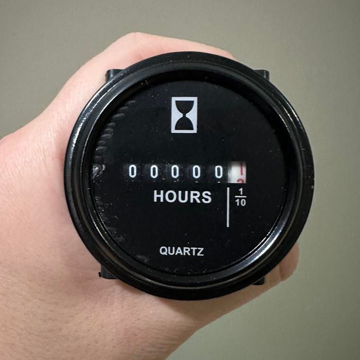 Cuci Gudang Hour Meter Quartz 6 Digit Gauge Penunjuk Jam Analog Genset