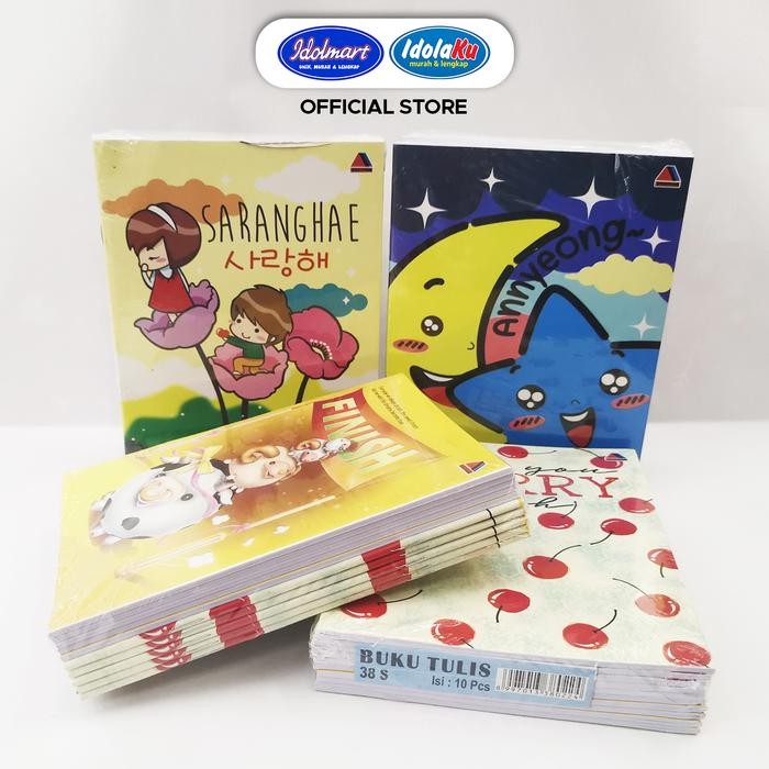 

BEST SELLER IDOLMART Buku Tulis SEGITIGA isi 38 Lembar - 1 Pak isi 10 Buku