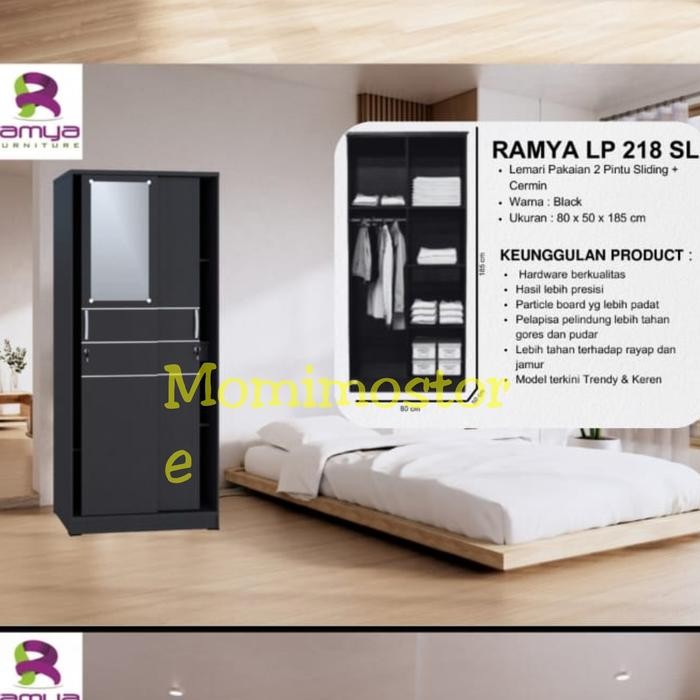 Lemari Sliding Geser Ramya 2 Pintu Lp 217 Sl 218 Sl