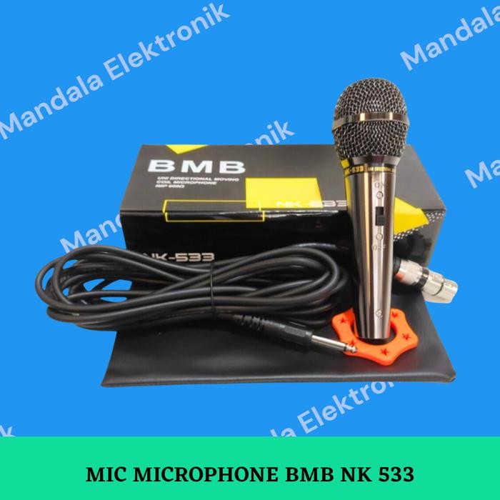 mic kabel bmb mik karaoke microphone