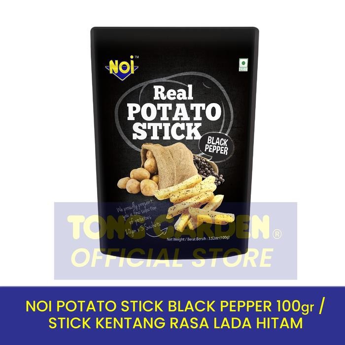 

Sedia Tong Garden NOI Real Potato Stick Pepper 100gr Stick Kentang Rasa Blackpepper