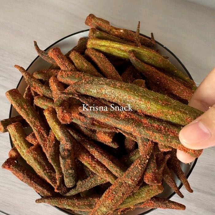

Sedia KERIPIK SAYUR OKRA PEDAS ASIN TOPLES 300ML