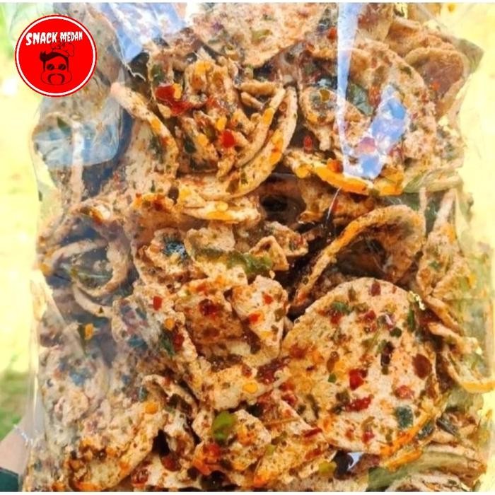 

Sedia basreng coin pedas daun jeruk,berat 1kg