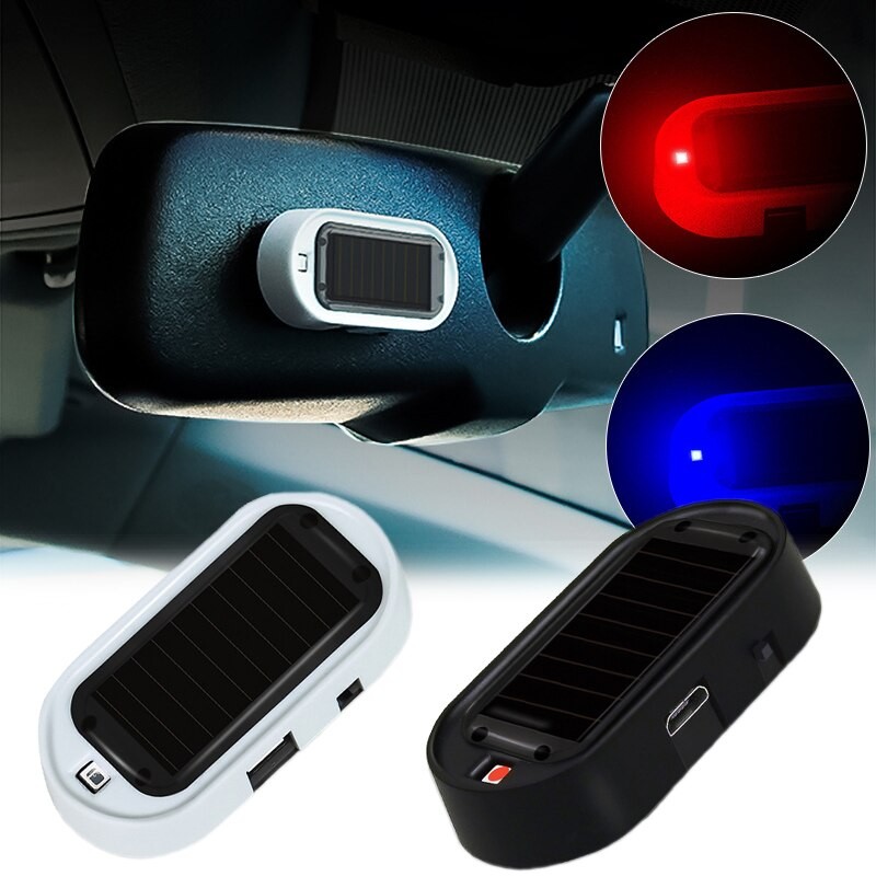 

Strobe Signal Security System Universal Flash Warning LED Light Alarm Lamp Car Solar Power Simulation Fake Anti-theft Caution ENM3S