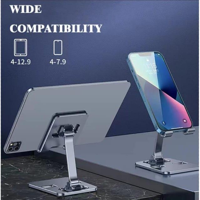 (Allthebest) Phone Holder Meja Holder Tablet Bahan Alumunium Dudukan HP Stand