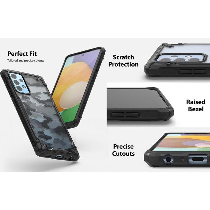 (Allthebest) Ringke Samsung Galaxy A52 Fusion X Onyx Softcase Anti Crack Military