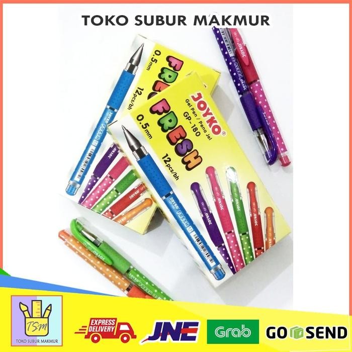 

PULPEN PEN JOYKO GEL GELL GP 180 Q GEL ALAT TULIS STATIONARY GROSIR