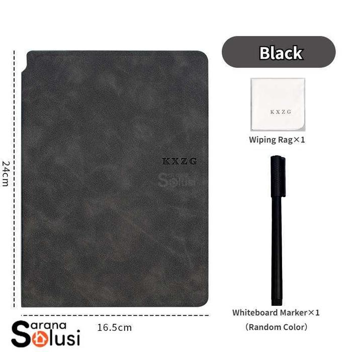 

Papan Tulis Portable A5 Whiteboard Notebook PU Leather