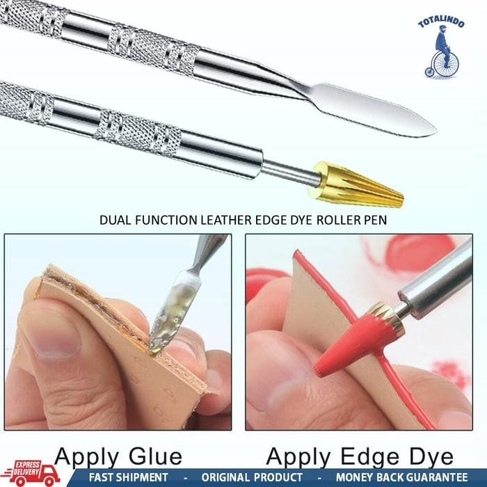 

Leather Edge Dye Roller Pen Pen Cat Pinggiran Kulit Bahan Kuningan