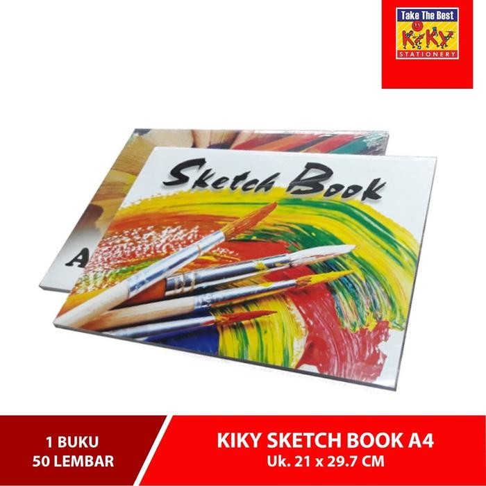 

(1pcs)KIKY Sketch Book / Buku Sketsa Ukuran A4 Isi 50 Lembar