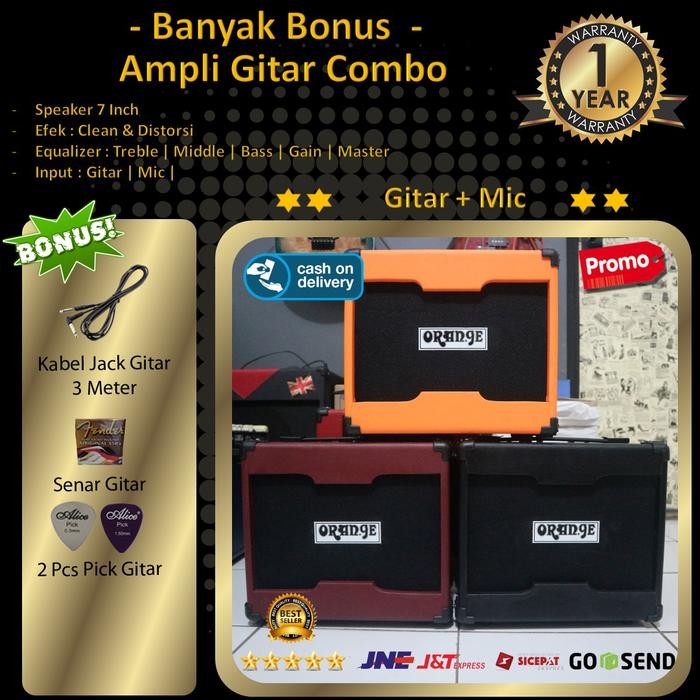 Promo Ampli Gitar 2 Input Ada Efek Gitar Distortion Dan Input Mic Murah