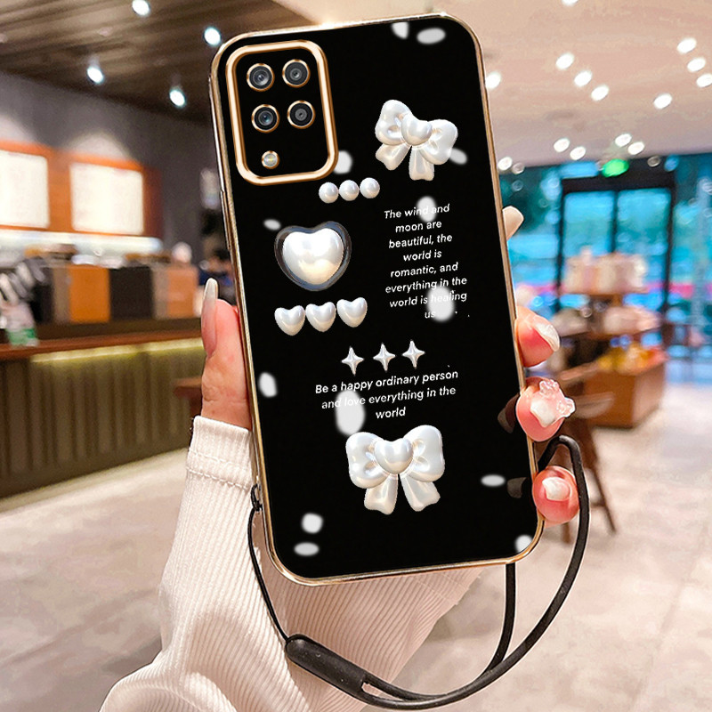 Casing Hp Untuk Samsung Galaxy A12 4G A12 5G F12 M12 Case Casing Kumpulan mutiara HP Cesing Silikon 