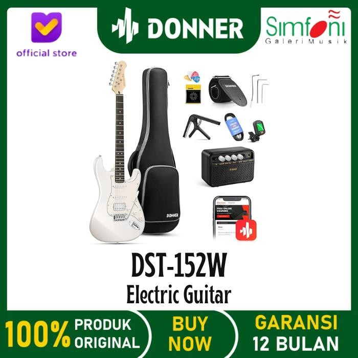 Guitar Donner Dst-152W White