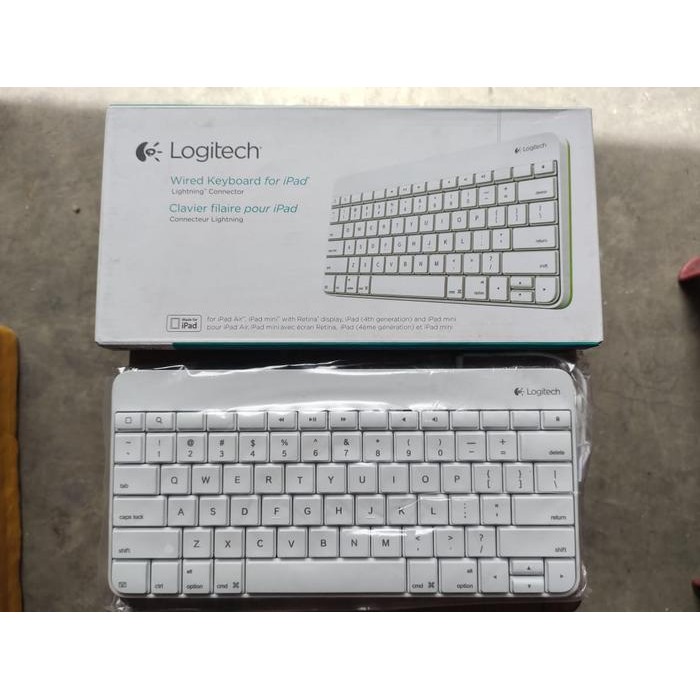 LOGITECH WIRED KEYBOARD FOR IPAD MINI, IPAD AIR LIGHTNING CONNECTOR NEW