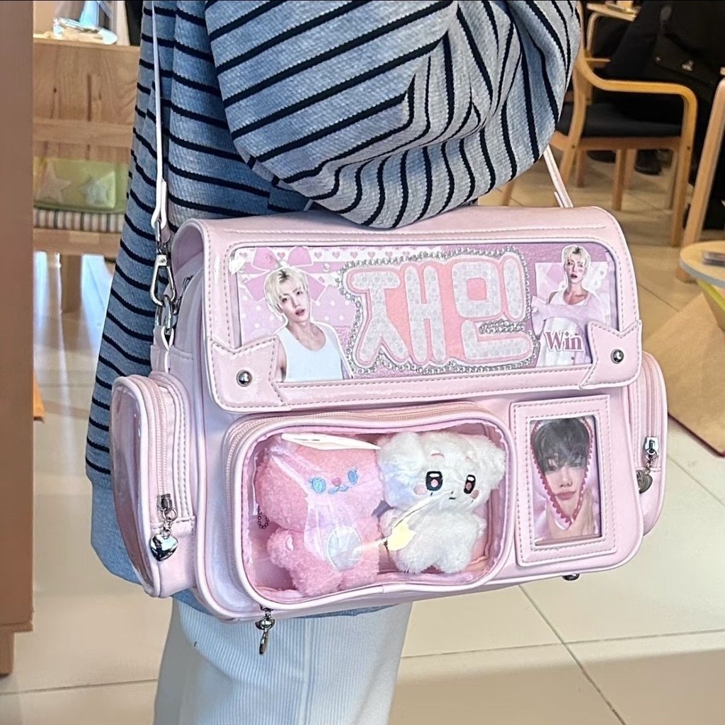 New Style of Girls Y2K Ulzzang Ita Bag Amusement Park Crossbody Bag Japanese Preppy Style Large