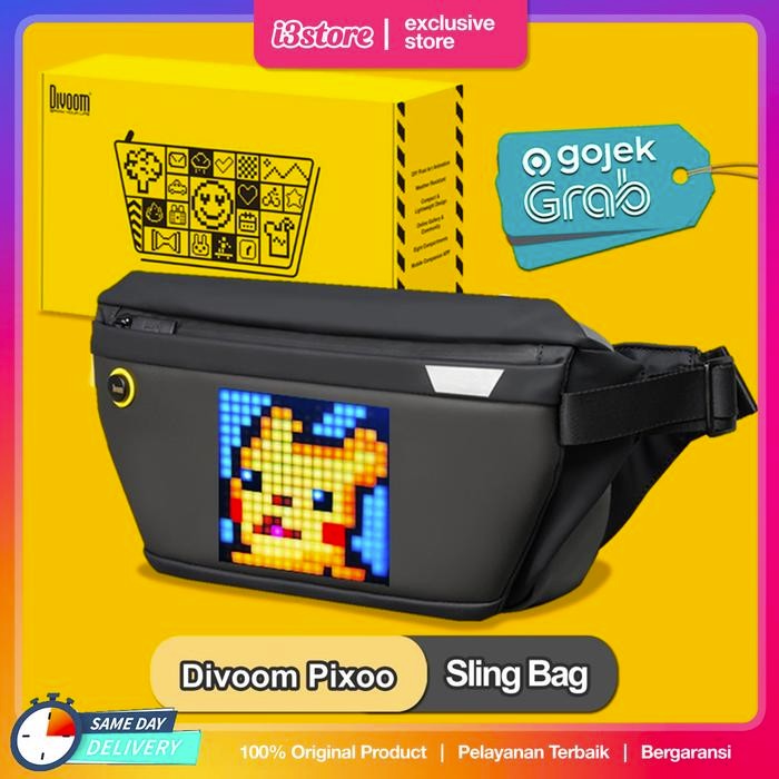 Divoom Pixoo Slingbag Pixel Tas Selempang Sling Bag Led Slempang