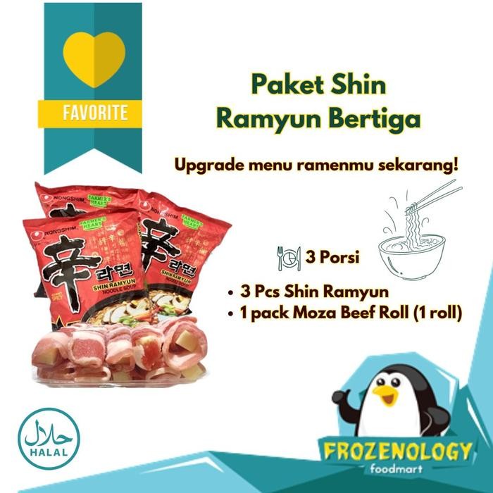 

Paket Shin Ramyun with Beef Roll Cheese