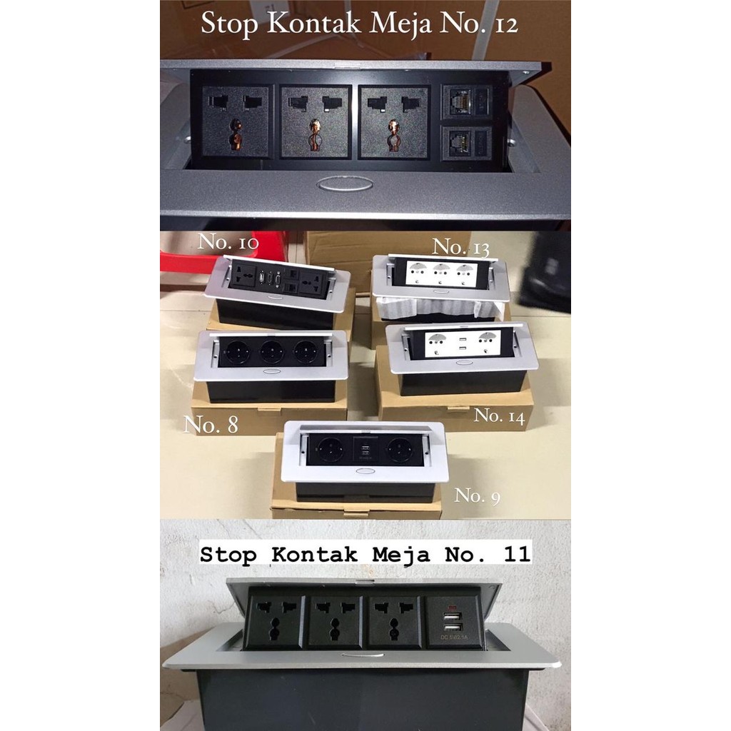 STOP KONTAK MEJA LANTAI ISI 3 STOP KONTAK UNIVERSAL 2SLOT TV DAN DATA