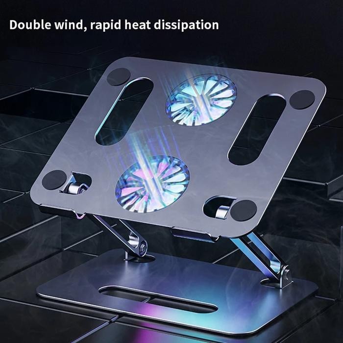 2023 New Apple Unrsal Fan Laptop Stand Aluminum Alloy Desk
