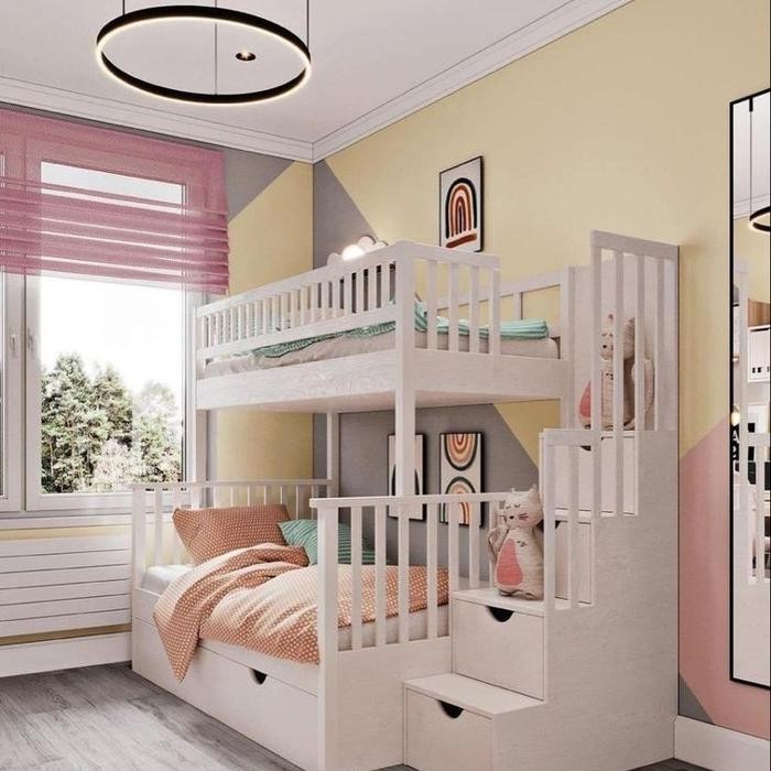 Dipan Tingkat Anak Full Kayu Jati Belanda