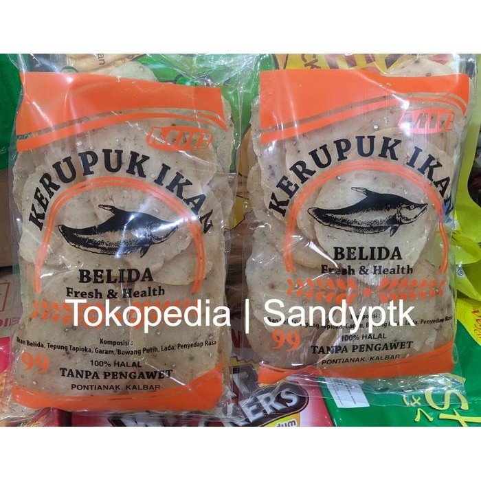 

Kerupuk Ikan Belidak Belida Belido Lopis Pipih Sahang Lada Pontianak