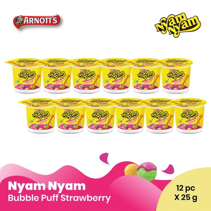 

Nyam - Nyam Bubble Puff Strawberry PACK - 12 Pcs