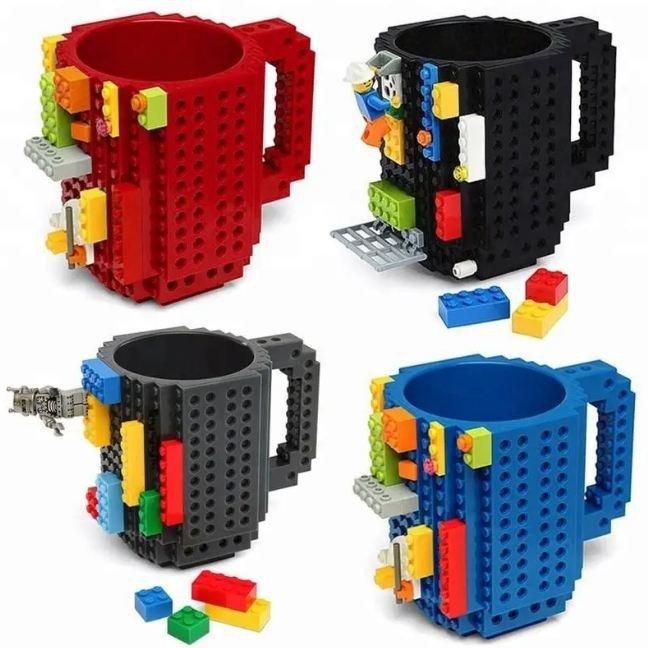 Gelas Susu Kopi Teh Mug Unik Lego Balok Brick Cup Mainan Bongkar Pasang Gelas Minuman Food Grade