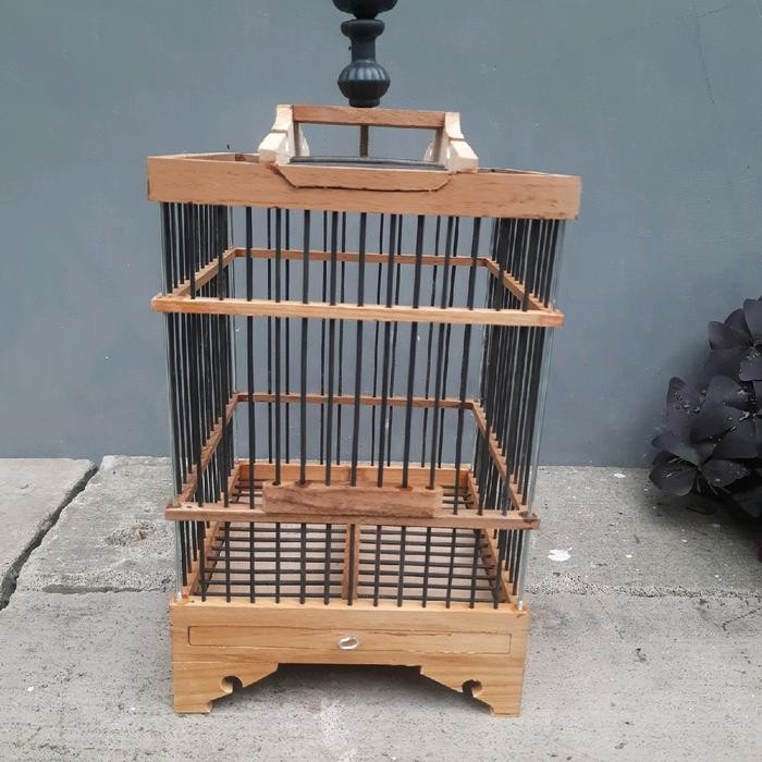 Sangkar Burung Kecil Pleci Kolibri Kayu Jati