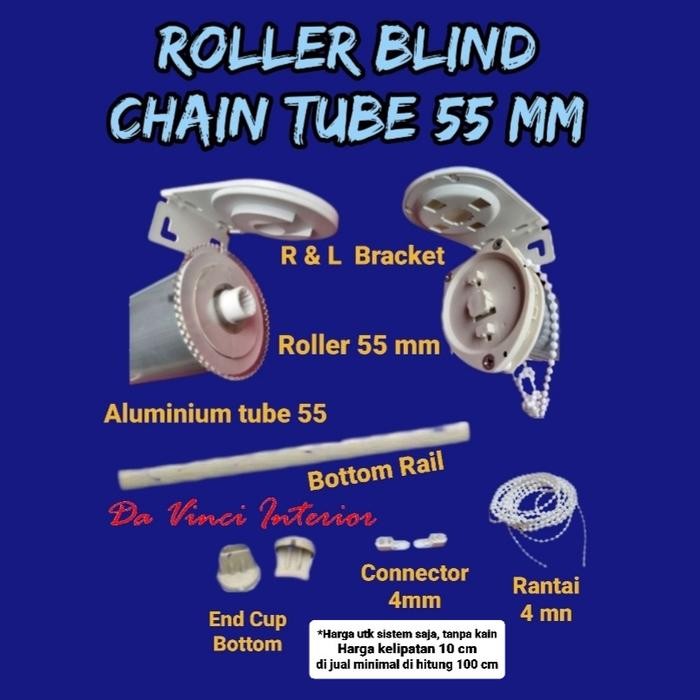 Sistem Only Roller Blind, Tanpa Kain