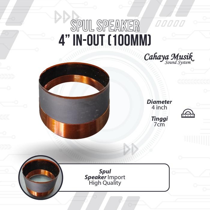 Bagus Spool / Voicecoil Speaker Ukuran 4 Inch ( 100 Mm) Inside Outside Rcf