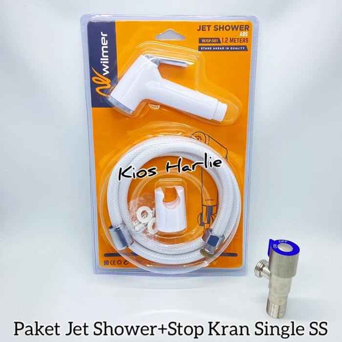 Jet shower, jet shower + stop kran single, stainless