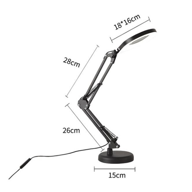 Lampu Meja Belajar Kaca Pembesar / Magnifier Service / Lampu Service