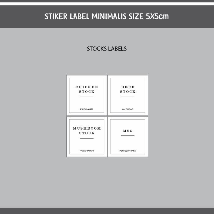 

AT CUSTOM Label Stiker Anti Air Waterproof Bumbu Dapur Botol Minimalis