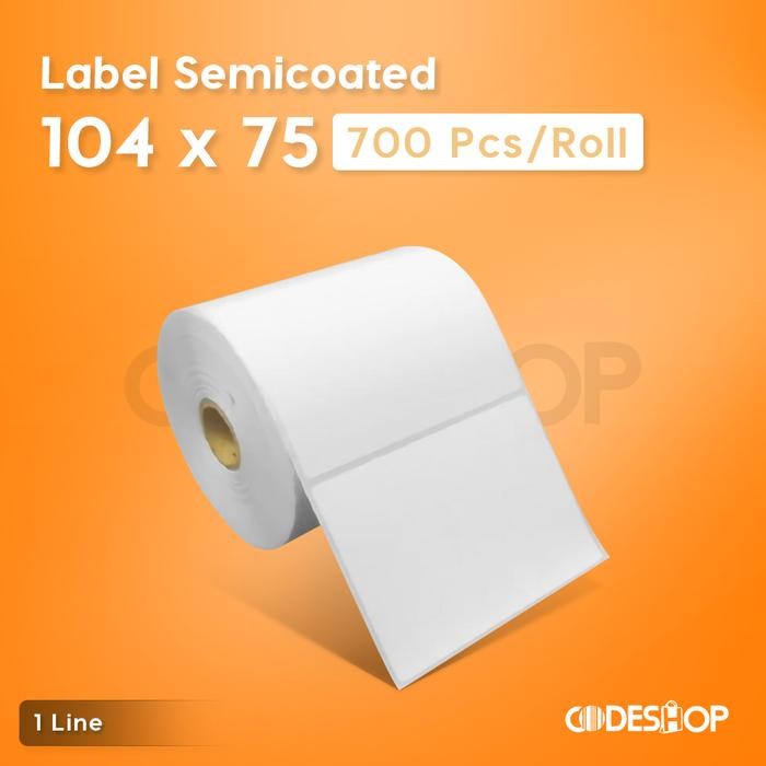 

AT LABEL BARCODE 104 X 75 mm - LABEL SEMICOATED 104x75 mm