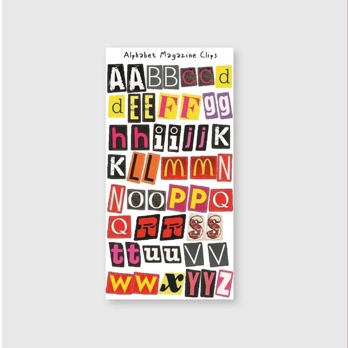 

AT Alphabet Magazine Clips Sticker Sheet