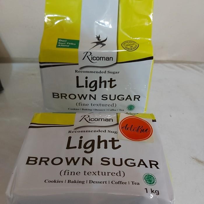 

(Expert) Ricoman light brown sugar 1kg cooking, baking, coffee, tea, dessert