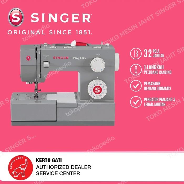 

AT Mesin Jahit SINGER 4432 Heavy Duty - mesin jahit portable