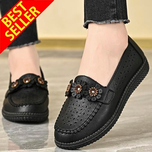 Qingshui Sepatu Wanita Qingshui Slip-On Kasual Gaya Korea - Shoes, Kerja. Shoes Kerja Hitam
