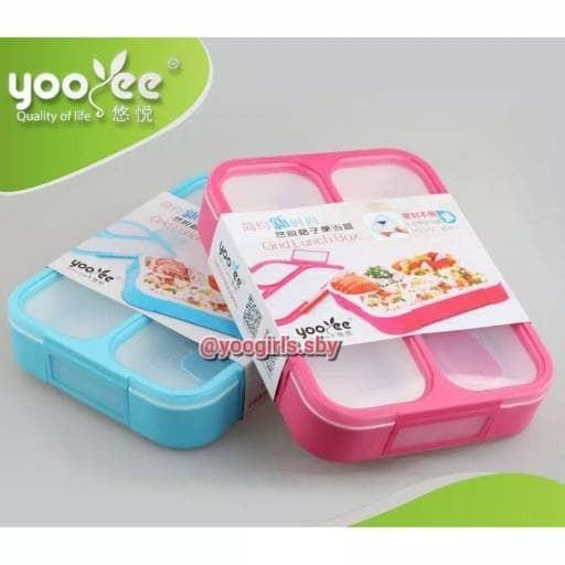 (Expert) YOOYEE kotak makan grid bento lunch box 3 sekat anti bocor