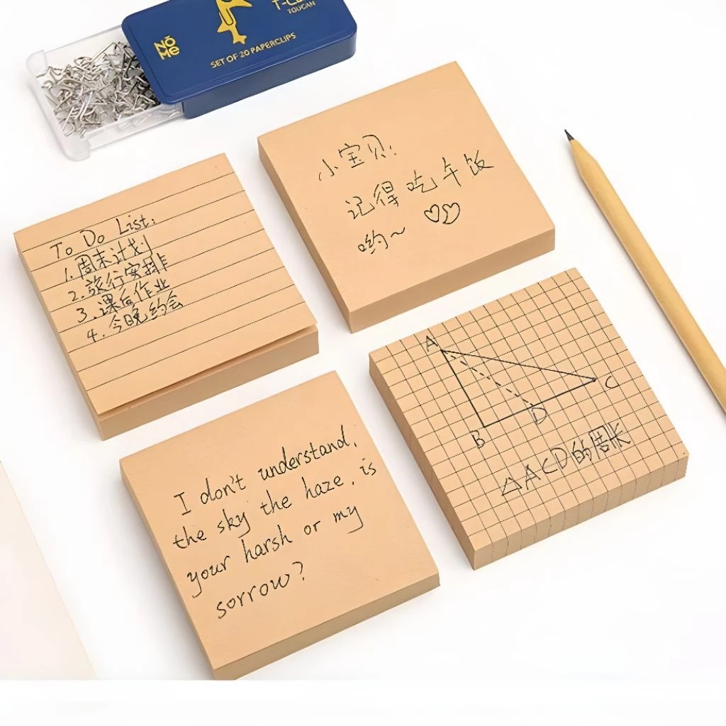 

Memoped grid line dot Memoped Craft Notepad Blank Polos Putih, Coklat dan hvs Murah Catatan Pengingat