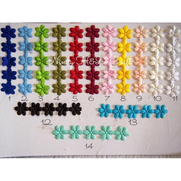 

AT Renda Bunga Kecil / Roll - Renda Jasmine - Renda Melati Kecil